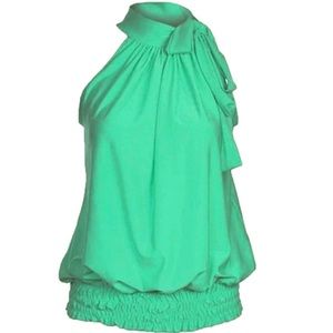 🛍️Emerald Bow Halter Top